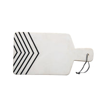 Chevron Contrast Marble Cheese Board