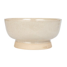 Stoneware Footed Bowl with Speckled Glaze - Small