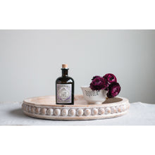 Whitewashed Round Decorative Wood Tray