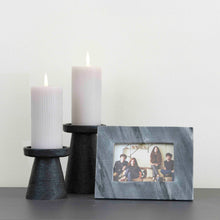 Luca Stoneware Candle Holder Set - Black
