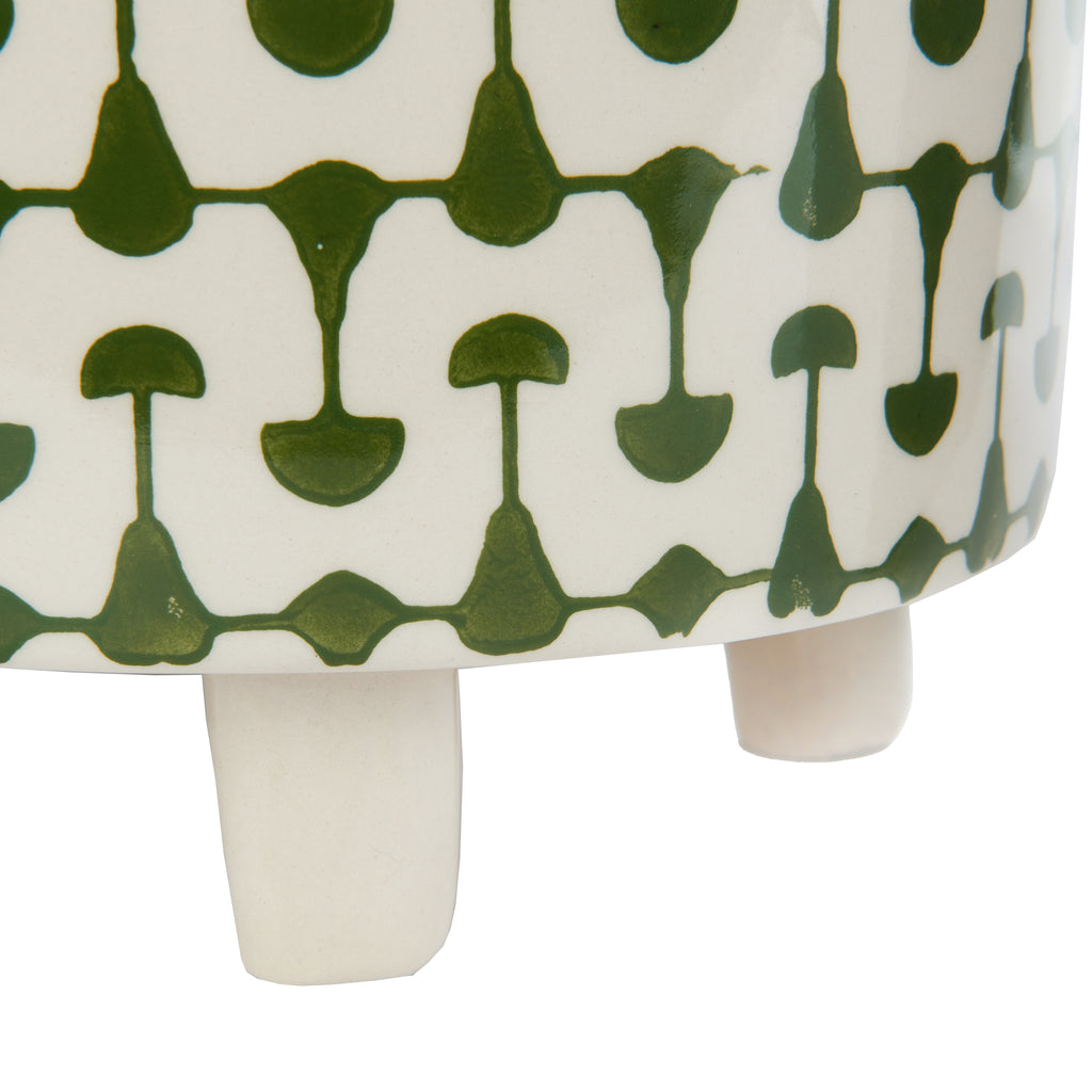 High Contrast Abstract Pot Green & White Lamb & Co.