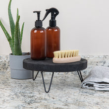 Paulownia Round Wood Pedestal- Black