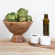 Off The Coast Ridged Footed Bowl - Natural