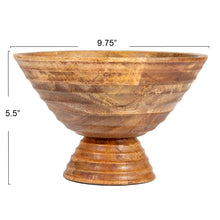 Off The Coast Ridged Footed Bowl - Natural