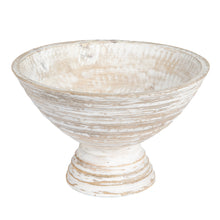 Off The Coast Ridged Footed Bowl - White Wash