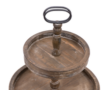 Antique Fir Tiered Tray - Natural