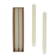 Hobnail Taper Candles in Box, Set of 2