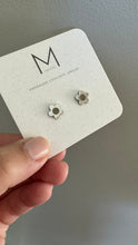 Daisy Stud Concrete Earrings, Gold or Silver