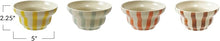 Stoneware Striped Bowl