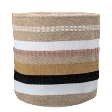 Mixed Material Woven Stripe Basket