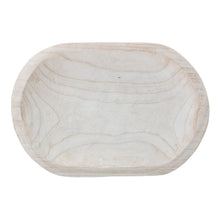 Hand-Carved Paulownia Wood Bowl