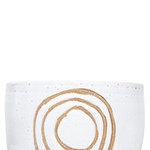 Simple Circles-White Terracotta Planter