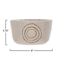 Simple Circles-White Terracotta Planter