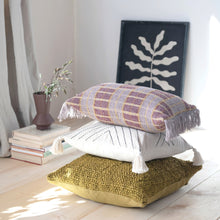 Groovy Green Woven Jute Pillow