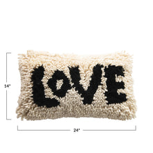 Shag Lumbar "Love" Pillow