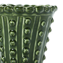 Round Stoneware Hobnail Planter