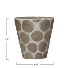 Terra-cotta Planter with Wax Relief Dots