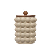 Hobnail Canister with Wood Lid