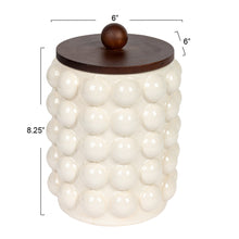 Hobnail Canister with Wood Lid