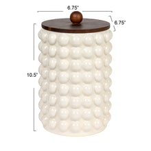 Hobnail Canister with Wood Lid