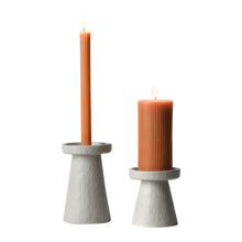 Luca Stoneware Candle Holder Set - Gray