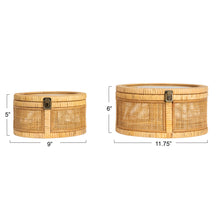 Bamboo nesting round boxes