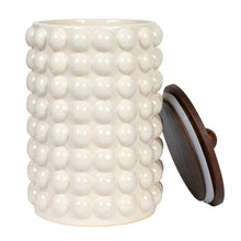 Hobnail Canister with Wood Lid