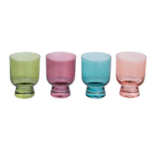 Hand Blown Footed Drinking Glasses