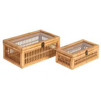 Rattan Nestable Storage Boxes