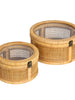 Bamboo nesting round boxes