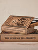 Wood and Linen Halloween Book Storage Boxes