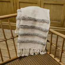 Natural & Gray Tufted Throw