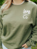 All Things Lamb | Doodle Crewneck (Green)