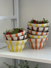 Stoneware Striped Bowl