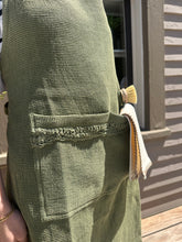 Cotton Apron with Pockets and Lace Trim