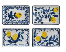 Stoneware Dish with Lemons (4 styles)