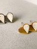 1/2 Concrete Heart Studs (Gold and Silver)