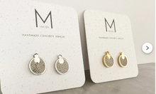 Modern Concrete Stud Earrings (Gold and Silver)