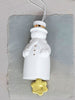 Stoneware Snowman Bell Ornament