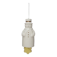 Stoneware Snowman Bell Ornament