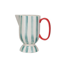 "Sweet Stripes Collection" 1 Quart Stoneware Pitcher