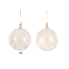 Botanical Glow LED Glass Ornament-2 sizes