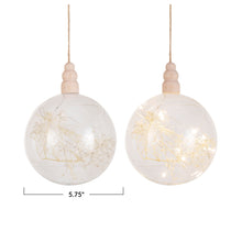 Botanical Glow LED Glass Ornament-2 sizes