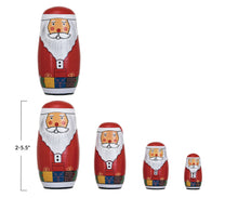 Wood Santa Nesting Dolls