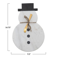 Marble Snowman Cheese Board