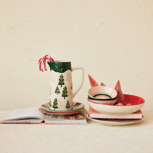 Hand Painted Stoneware Pitcher