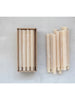 SET of 12 - Cream Unscented Taper Candles