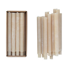 SET of 12 - Cream Unscented Taper Candles