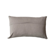 Cotton & Linen Lumbar Pillow w/ Pumpkins & Chambray Back