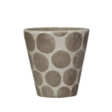 Terra-cotta Planter with Wax Relief Dots